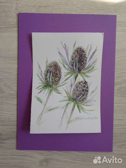 Картина акварель цветы