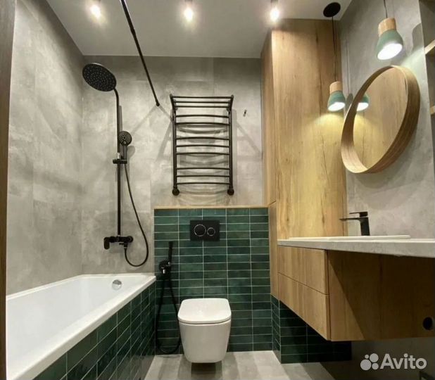 Ремонт ванной под ключ. Укладка плитки. Плиточник