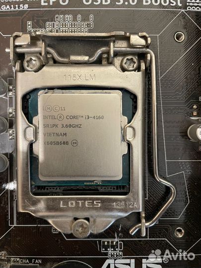 Комплект материнская плата+I3-4160