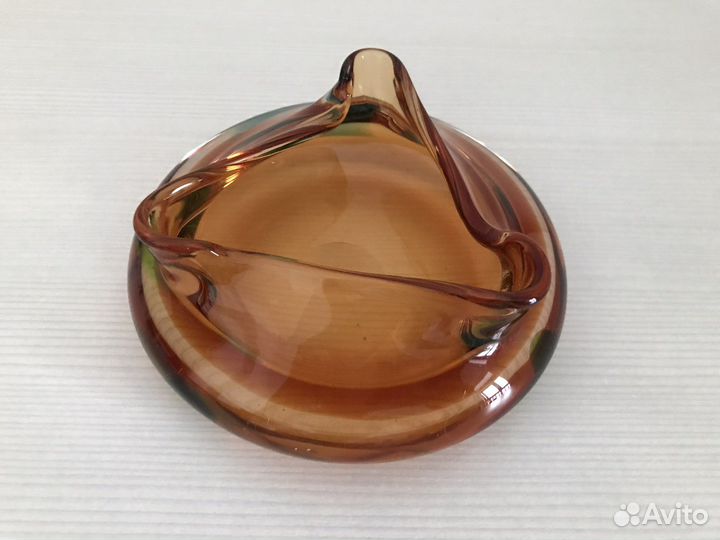 Пепельница цветное стекло СССР