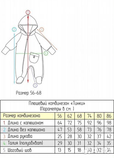 Комбинезон Сонный гномик Тинки 62 68 74 флисовый