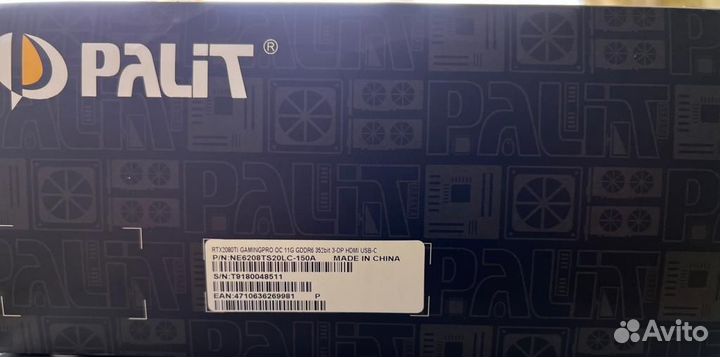 Видеокарта Palit nvidia GeForce RTX 2080Ti