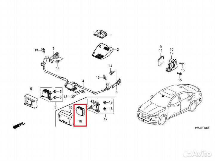 36803-TVC-C12 Радар Honda Accord X USA 2020-2022