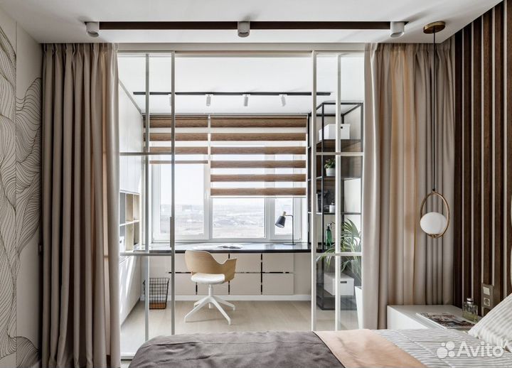 Рабочая зона у окна на заказ, мдф