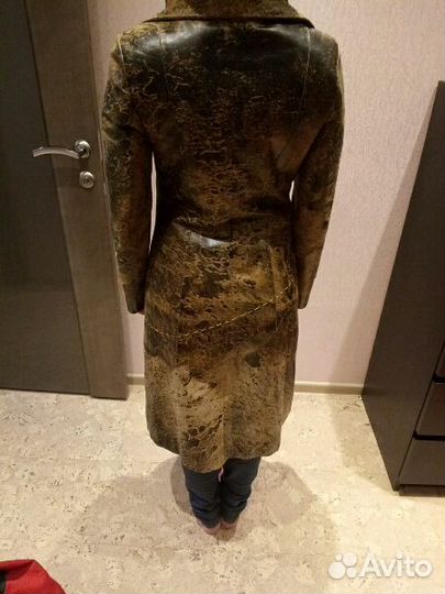 Плащ кожанный