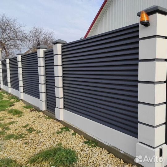 Забор из ламелей жалюзи