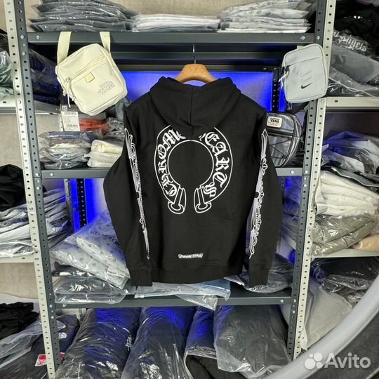 Зип худи chrome hearts с капюшоном