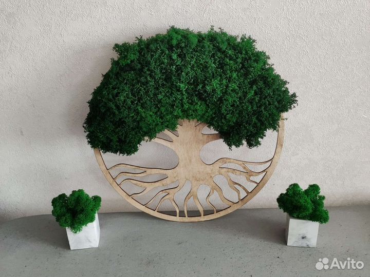 Панно дерево из стабилизированного мха