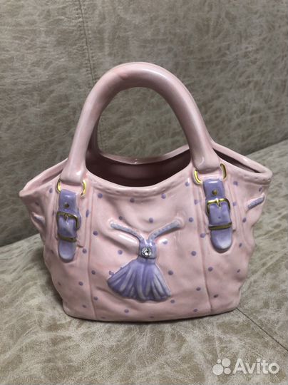 Сумка- ваза керамическая