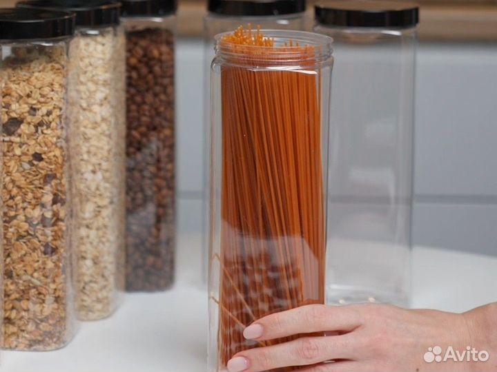 Контейнер для хранения круп и сыпучих 1.5л/12шт