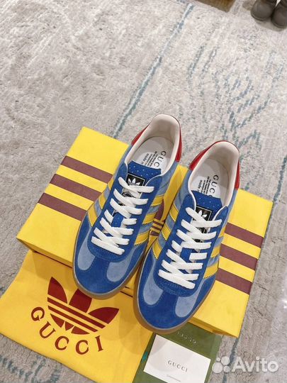 Adidas gazelle, прозрачная подошва, голубые С желт