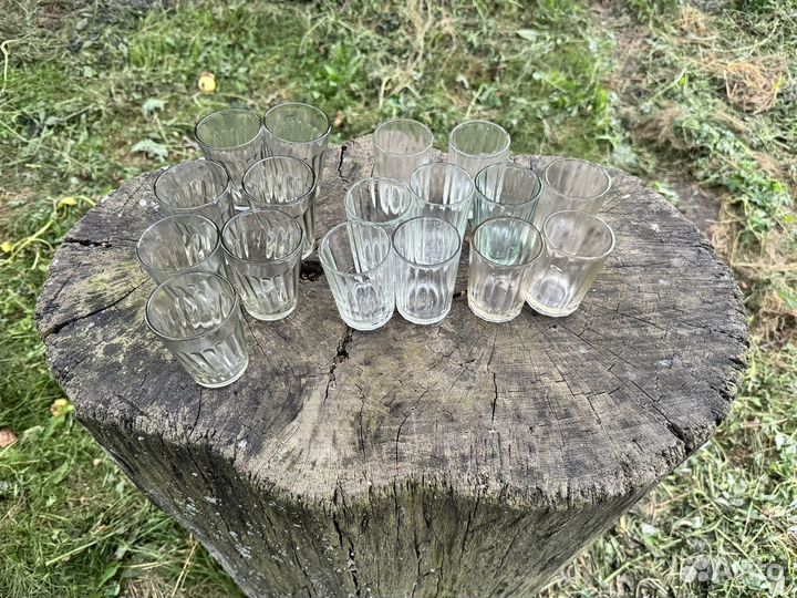 Стеклянные стаканы, рюмки СССР