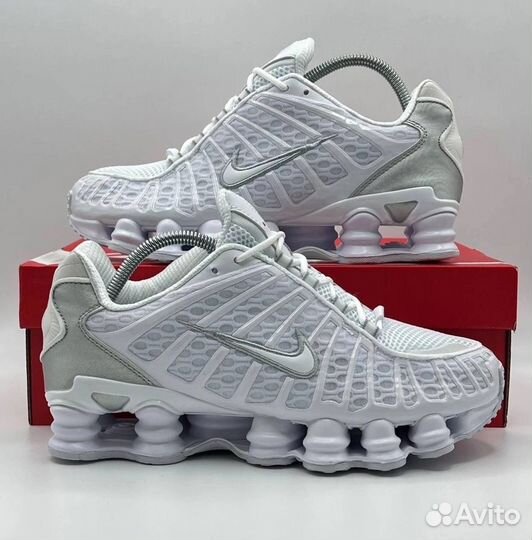 Кроссовки Nike Shox TL женские мужские белые