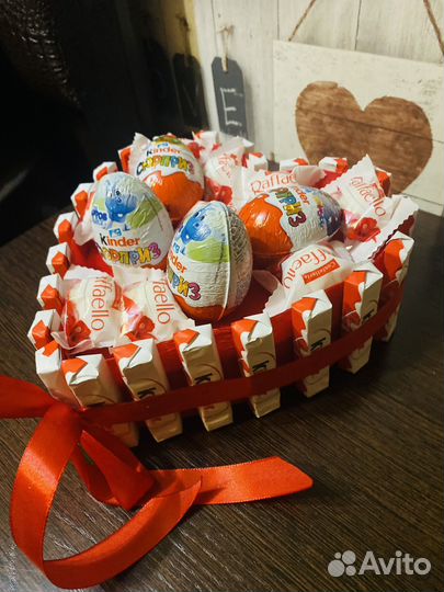 Сердце из киндеров