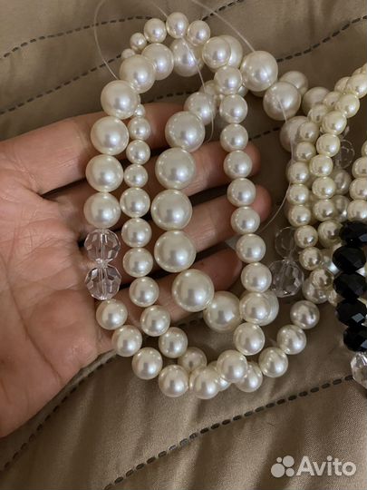 Бусы из жемчуга бисер