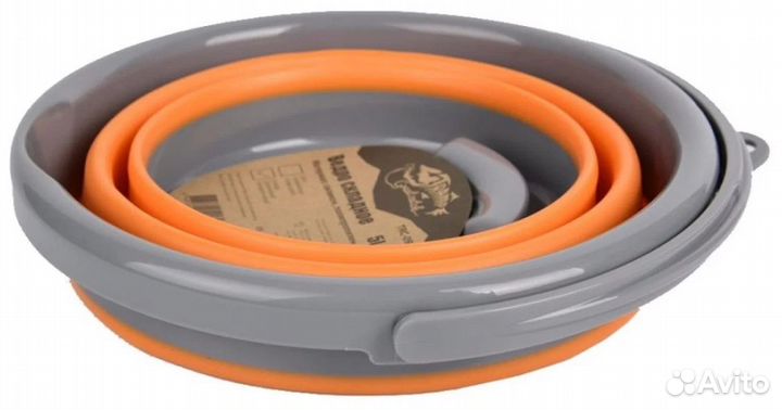 Складное силиконовое ведро