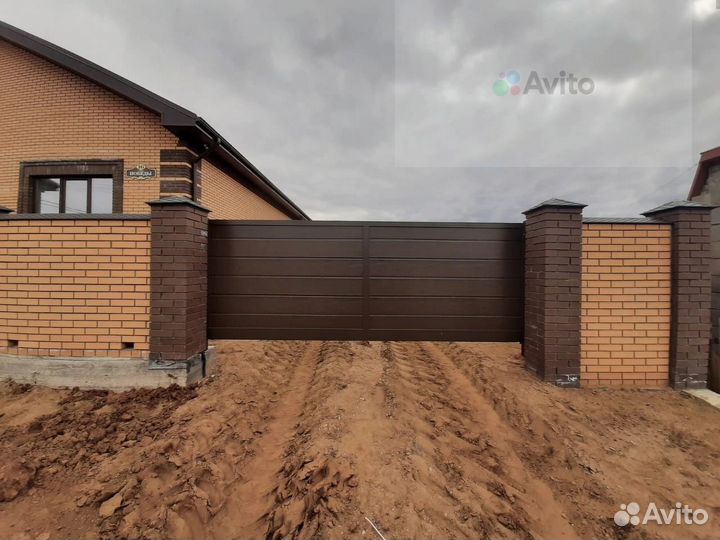 Откатные ворота Алютех