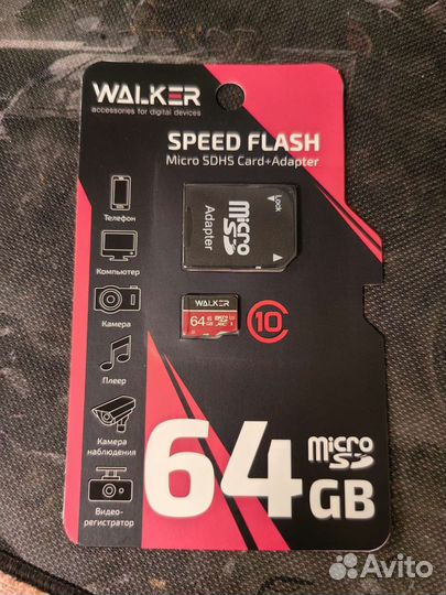 Карта памяти MicroSD 64 гб