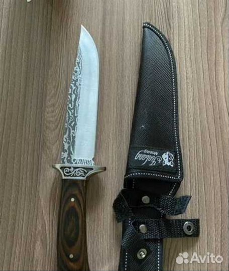 Нож охотничий columbia (рукоять-дерево) гравировка