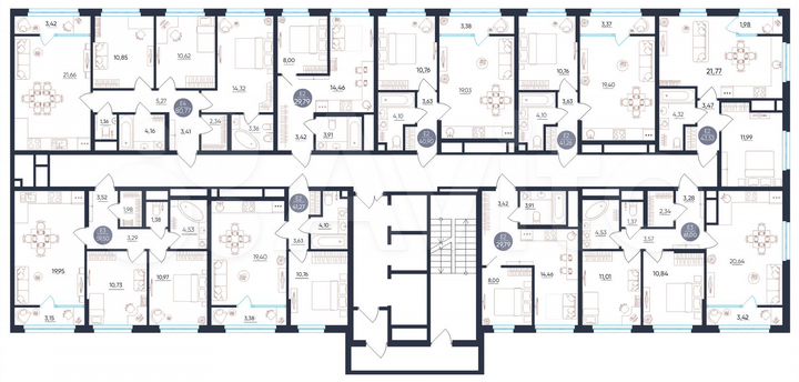 1-к. квартира, 41,3 м², 22/25 эт.