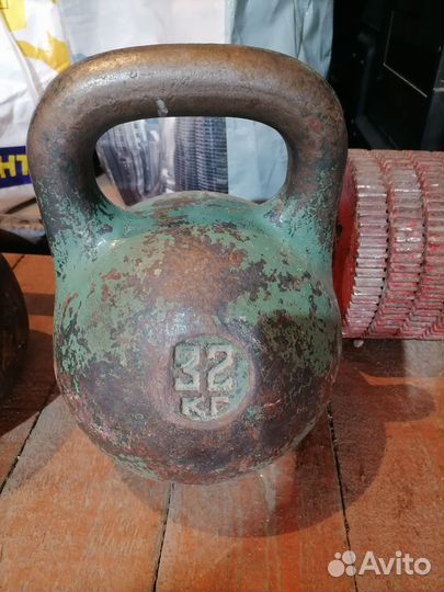 Гиря 32 кг СССР