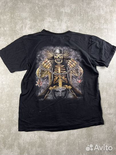 Футболка рокерская Скелет с цепью