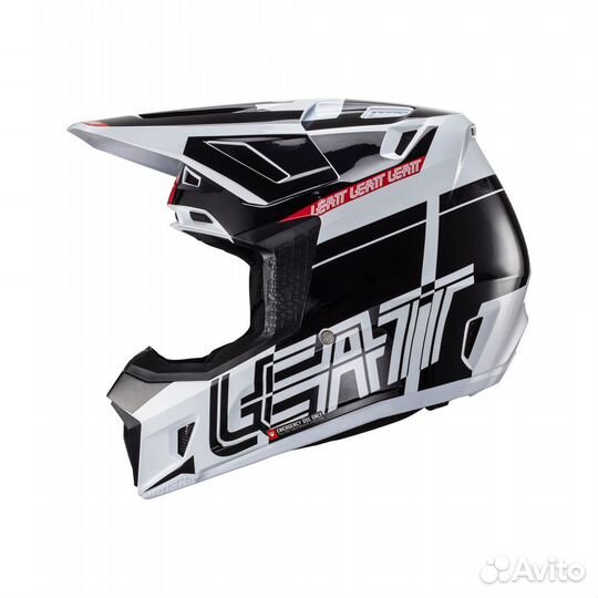 Black White Новый Шлем Leatt Moto 7.5 Helmet 2024