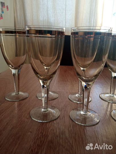 Фужеры 9 шт, цена за все