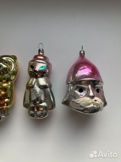 Елочные игрушки СССР стекло