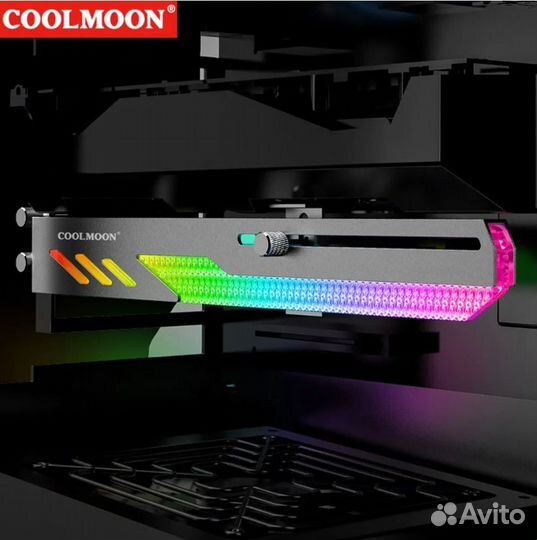 Держатель видеокарты горизонтальный A-RGB черный