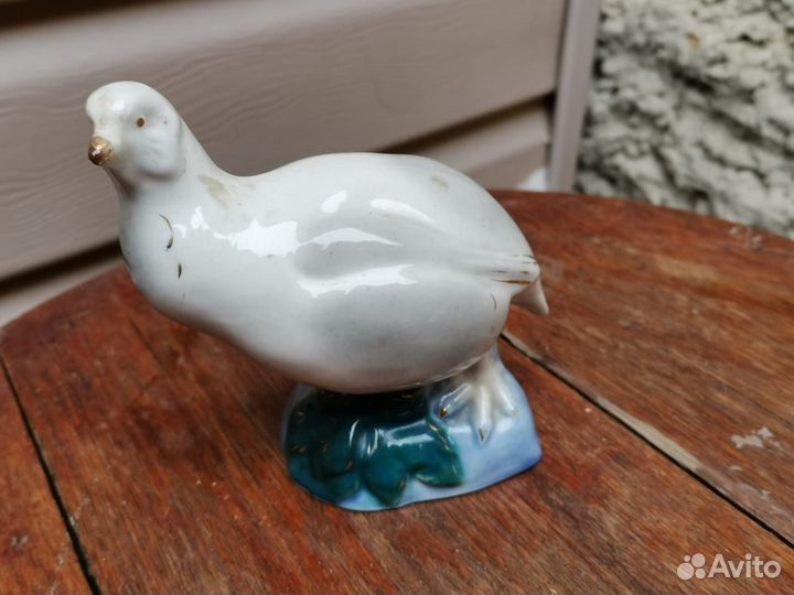 Статуэтка голубь гжель ССР 1950 е гг