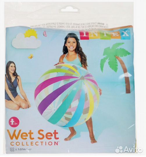 Надувной мяч 107 см для бассейна, intex 59065