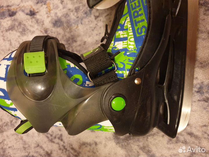 Коньки ледовые раздвижные с сумкой