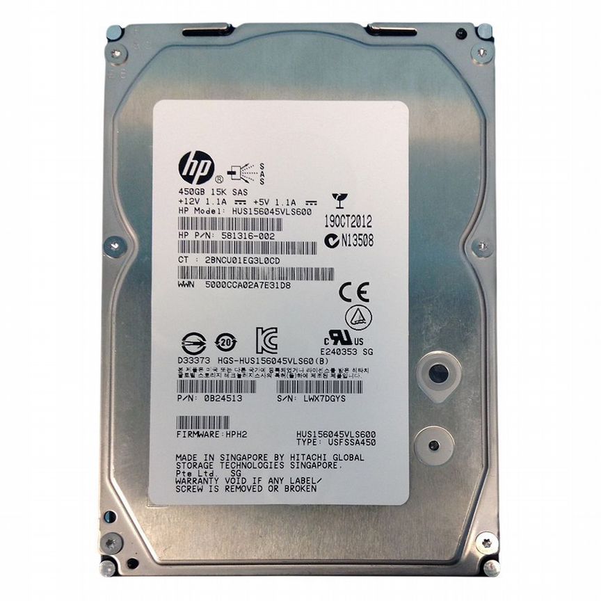 [581316-002] Жесткий Диск Hp 450gb Sas 3,5" Hdd 581316-002