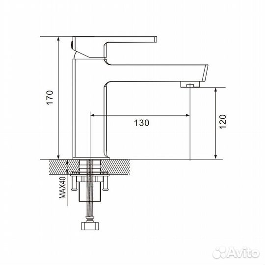 Смеситель Rose белый R1801C-1