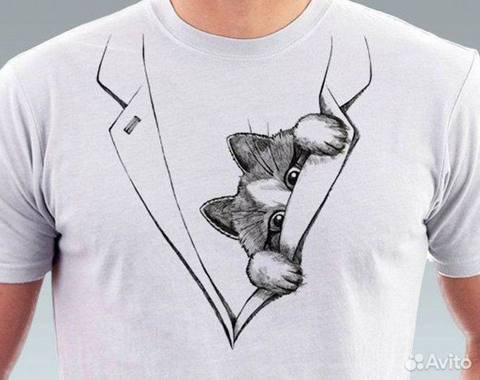 Печать принта на футболках свитшотах