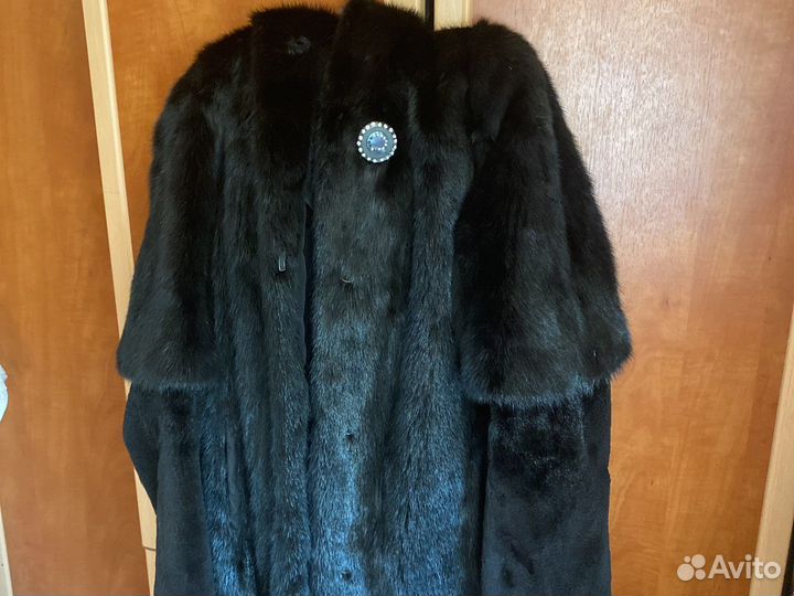 Шуба норковая с капюшоном натуральная 44 размер