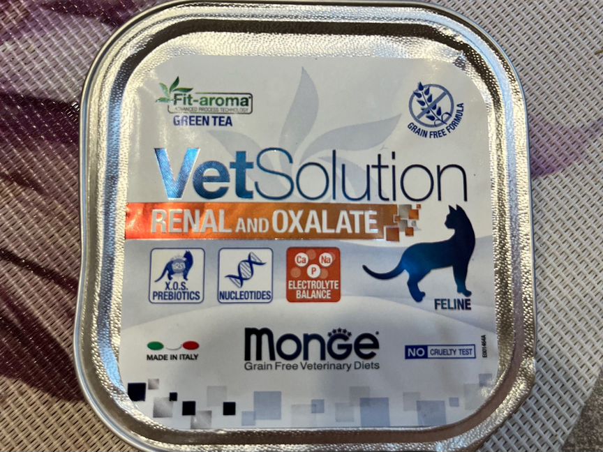 Monge VetSolution Cat диета Renal and Oxalate