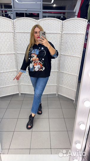 Свитшот со стразами турция 50-62