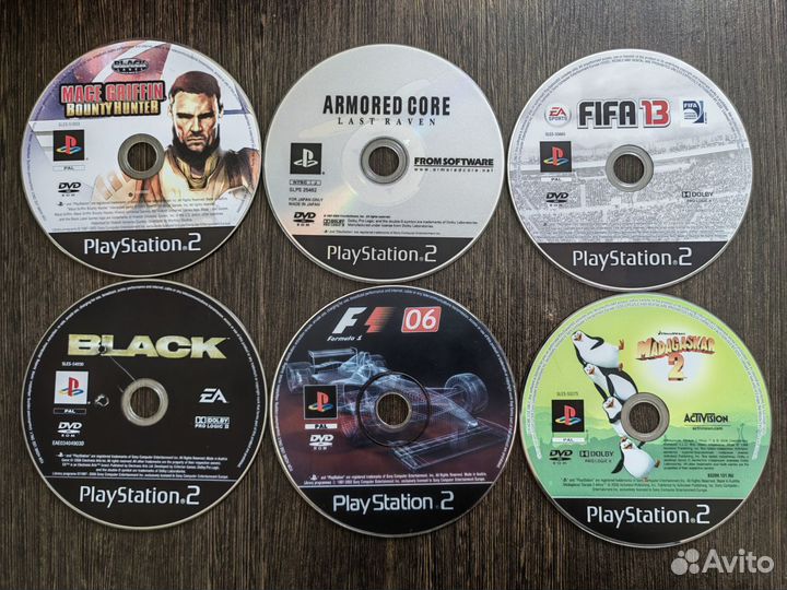 Диски на sony playstation 2