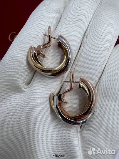 Серьги Cartier trinity