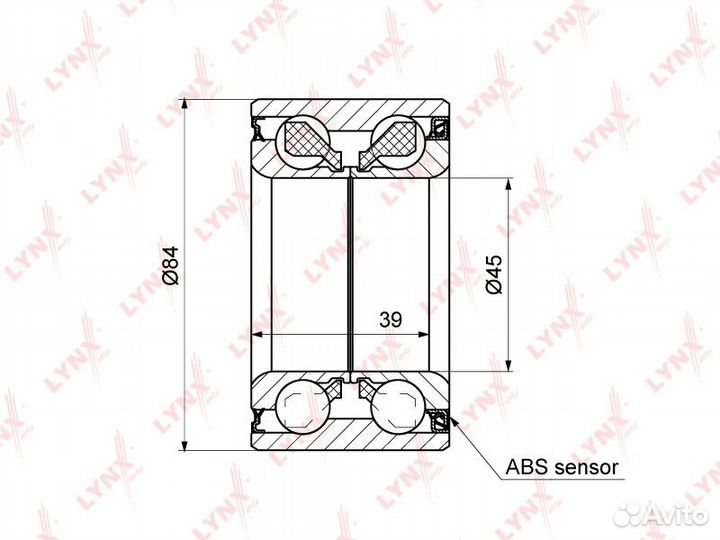 Подшипник ступичный перед правлев