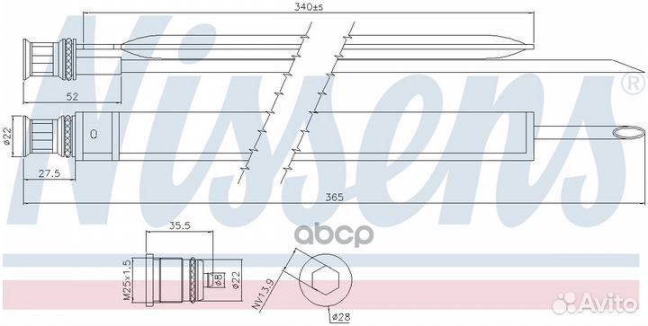 Осушитель кондиционера MB W204/W212/X204 nissen