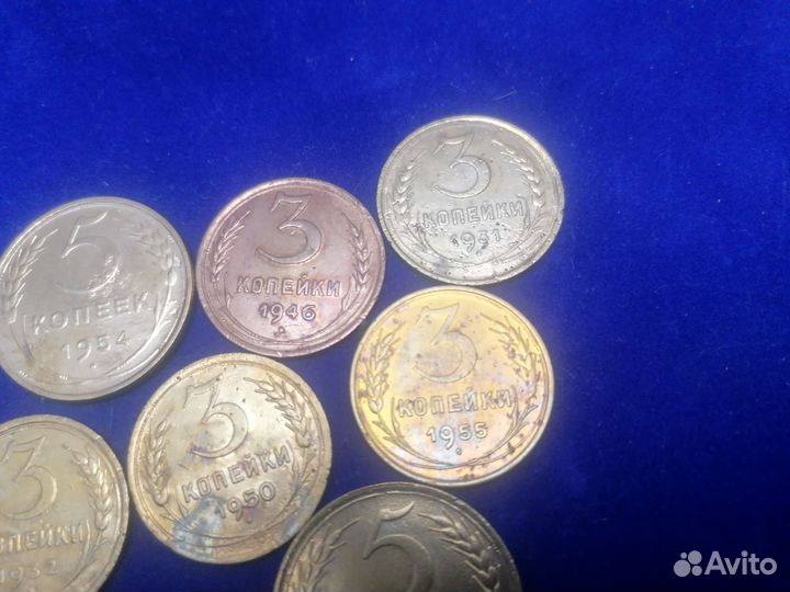 Лот монет СССР-ранние советы. 7 штук