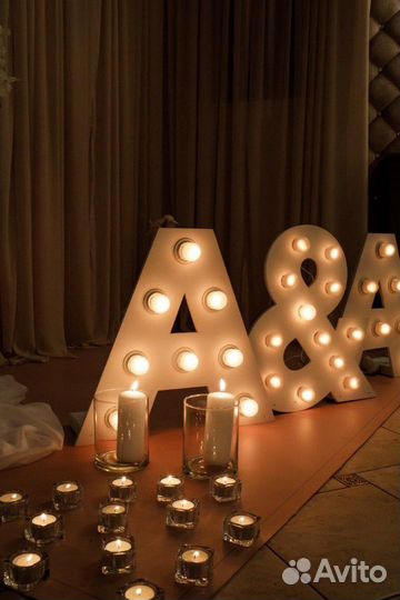 Буквы с лампами в аренду на мероприятие