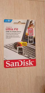 Флешка SanDisk Ultra Fit USB 3.1 32 GB, черный