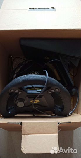 Руль с педалями для PS1 Dual Force Racing Wheel