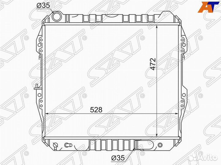 Радиатор toyota surf/hilux/4-runner LN13# 2,4 1989
