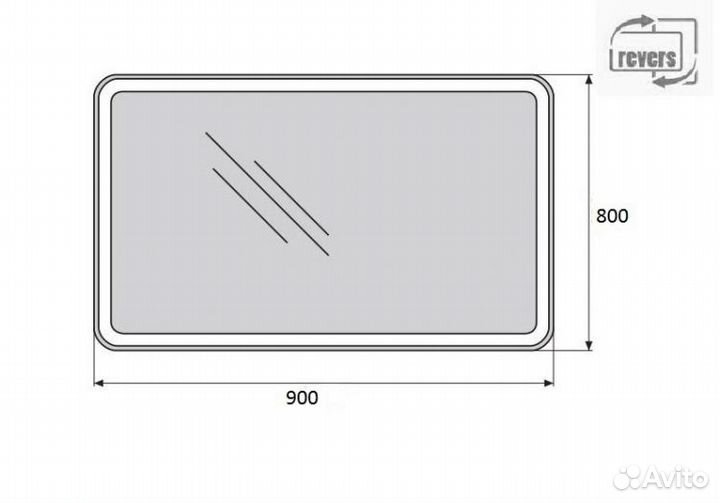 Зеркало BelBagno SPC-MAR-900-800-LED-BTN