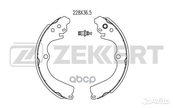 Колодки торм. бараб. задн. Subaru Forester (SF